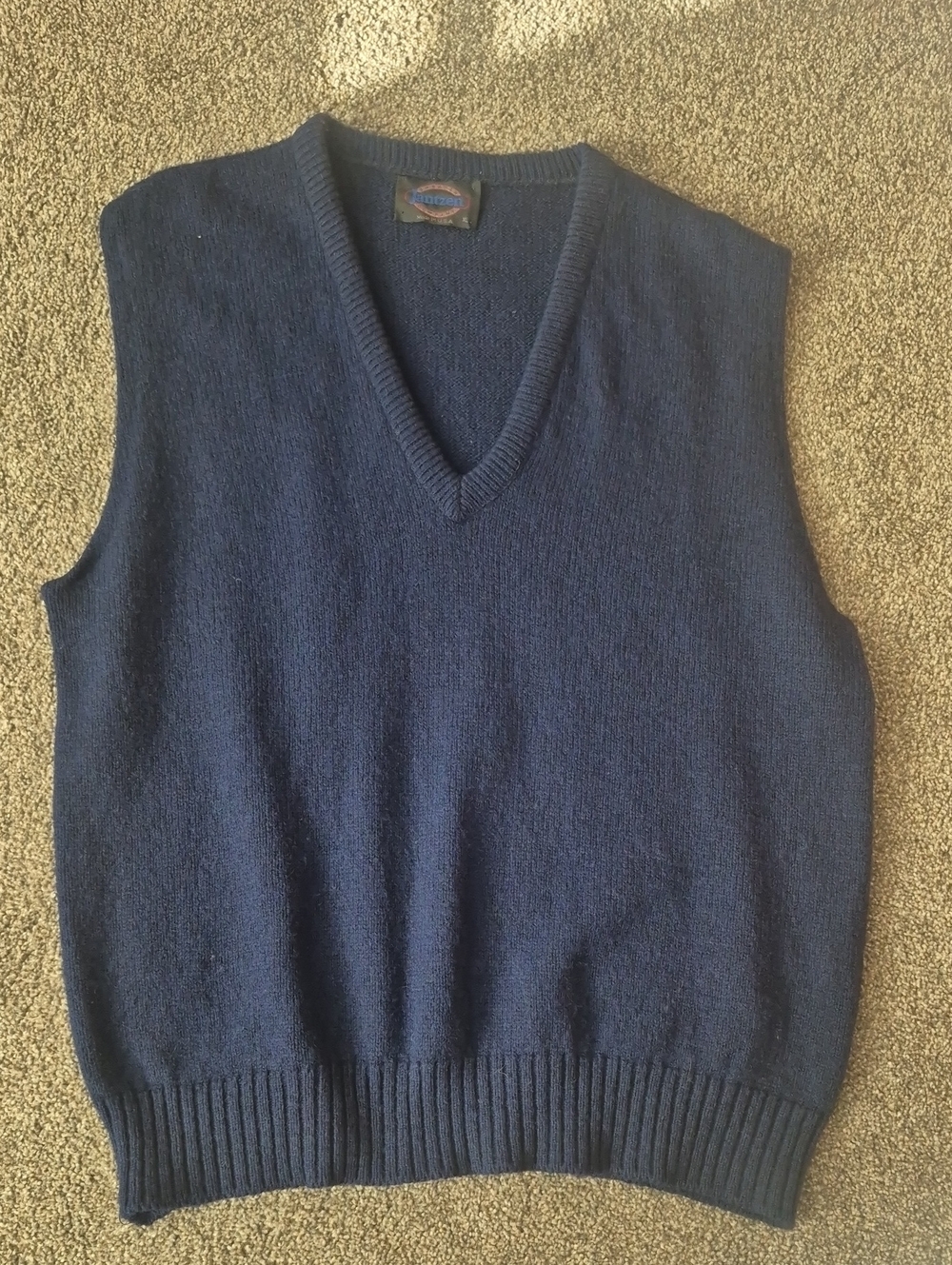 Jantzen Navy V-Neck Sweater Vest Vintage